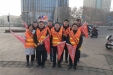 济南市口腔医院机关支部在经七纬二路进行志愿执勤