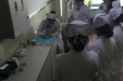 市口腔医院特诊科进行玻璃离子水门汀调拌技术考试