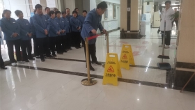 济南市口腔医院开展物业人员对血液、呕吐物污染处置应急演练