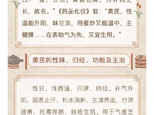 托物言志丨以药喻廉：黄芪